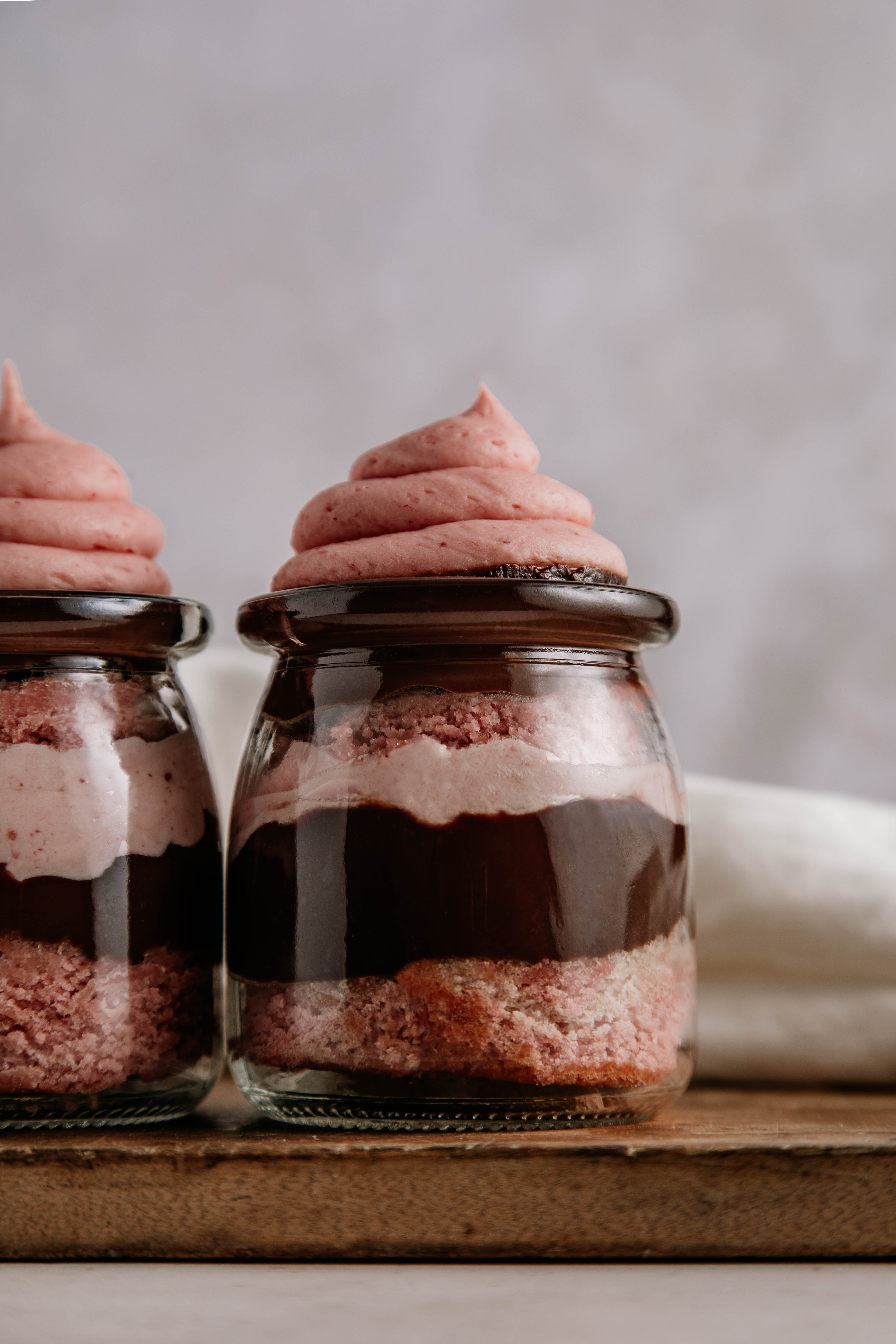 Chocolate Strawberry Cake Jars by Cashmere & Cocktails